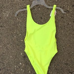 Aerie Highlighter yellow swimsuit
